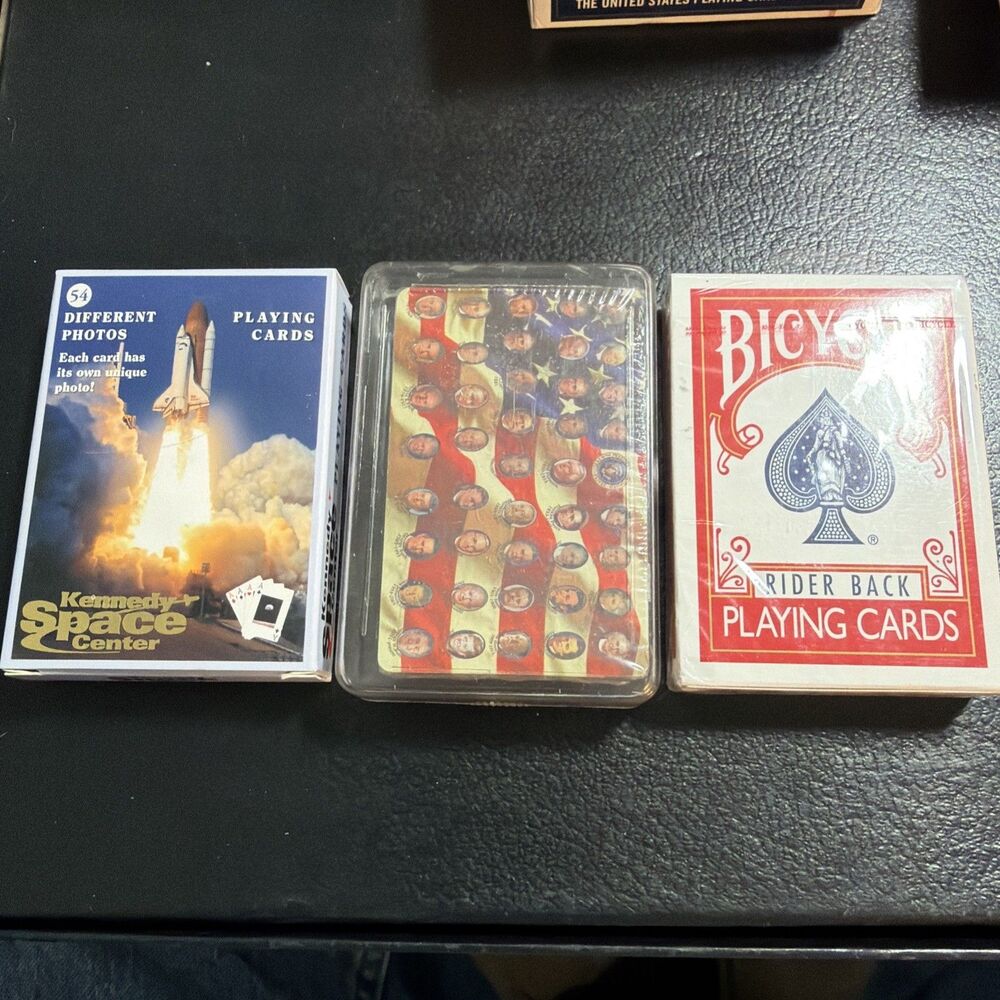 Playing Cards 3 Packs Bicycle Presidents, Kennedy Space Center